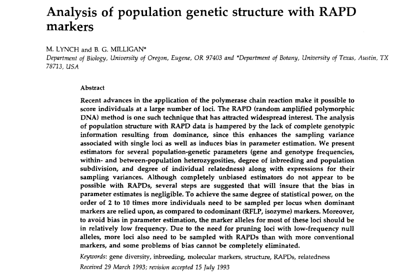 Population and Evolutionary Genetics, genotypic information,dominant,population